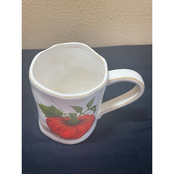 Magenta Exlusive Pumpkin Design Dimpled Mug 2014 VHTF M Stamped - Picture 2 of 10